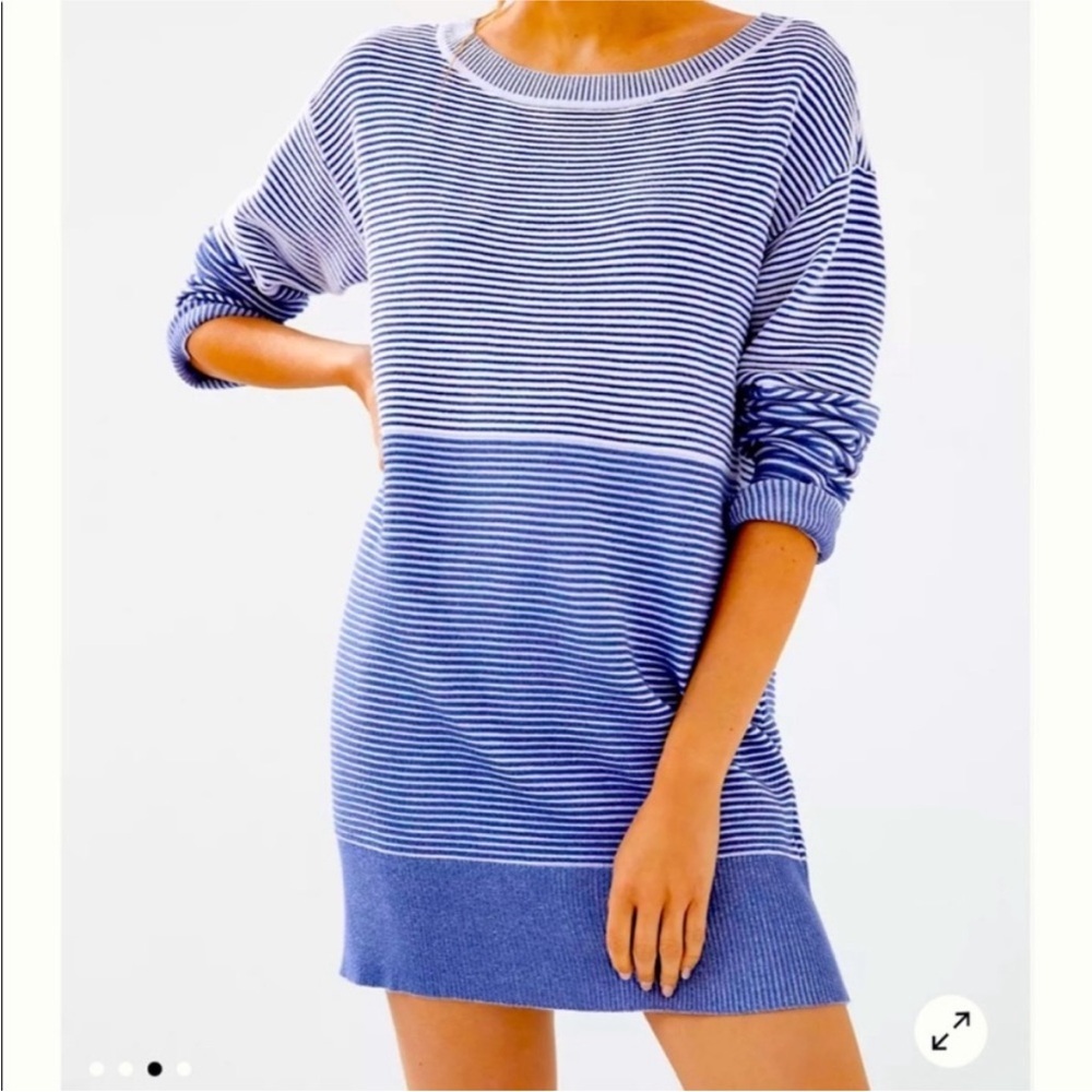 Anthropologie Daily Practice striped tunic sweater dress women M